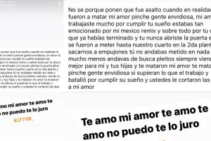 Este es el mensaje que la esposa de Lefty SM publicó en Instagram y en el que relata que los presuntos asesinos subieron a la habitación en que ella estaba con el cantante para matarlo.  