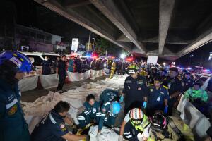 Incendio en una cervecería de Bangkok