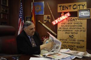 Controversial Maricopa Sheriff Joe Arpaio Visits The Inmate Tent City
