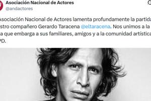 La ANDA confirmó así la muerte del actor Gerardo Taracena.