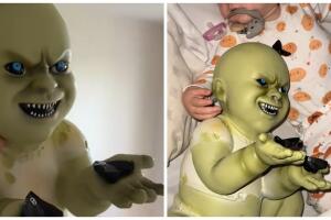 Regala aterrador muñeco a su hermanita.