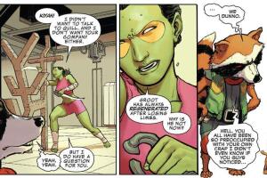 Gamora, Rocket, Baby Groot