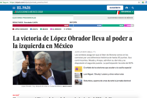 Medios de comunicación internacionales hablan sobre el triunfo de AMLO en las elecciones