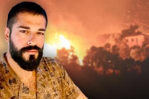 La casa de Burak Özçivit fue afectada por los incendios forestales de Turquía