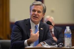 El director del FBI, Christopher Wray, comparece ante la comisión de seguridad nacional de la cámara baja el 17 de septiembre del 2020 en el Congreso.