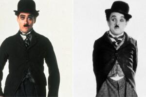 Robert Downey Jr. en 'Chaplin' y Charlie Chaplin