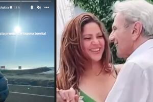 Shakira también colgó un mensaje de despedida de Cartagena tras la cirugía realizada a su papá.   