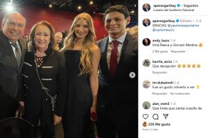 Irina baeva y Giovanni Medina acude a un evento