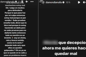 Diamond La Mafia habría reaccionado con estos mensajes a la publicación en la que Yailin asegura estar bien y "no estar siendo abusada".