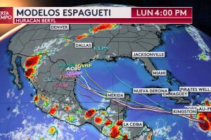huracan beryl modelos trayectoria lluvias texas