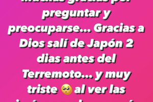 Galilea Montijo confirmó que dejó Japón "dos días antes del terremoto".