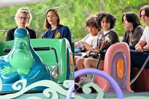 Jennifer Garner también disfrutó de algunas atracciones junto a su hija Seraphina, Emme y unos amigos de las chicas.  