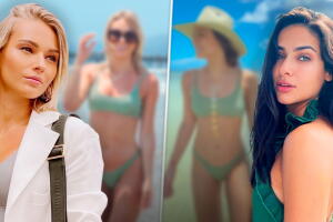 Irina Baeva reacciona al ver que Renata Notni usó el mismo bikini que ella