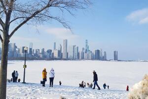 Lake Michigan congelado