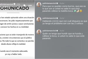 Luego sacó este otro en el que pidió que la gente no saque "conclusiones" y fue más explosiva ante las especulaciones que desató su acusación anterior.
