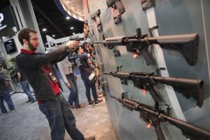 Firearms on display in Atlanta