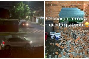 Chocaron su casa y quedó grabado.