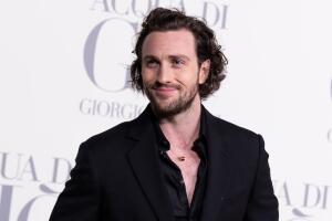 Aaron Taylor-Johnson en un evento de Giorgio Armani en Madrid, en marzo de 2024.