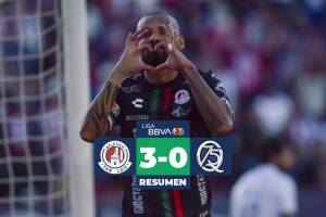 Joao Pedro marcó e primer gol de San Luis ante Gallos