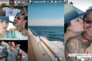 Nadia Ferreira llenó de besos a Marc Anthony en su cumpleaños 55. 