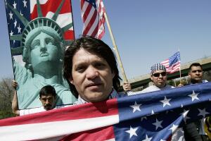 Demonstrators March In National Day Of Action On Immigrant Rights