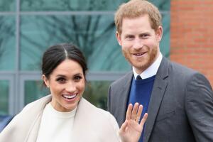 La actriz Meghan Markle y el príncipe Harry