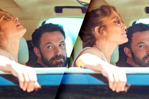 Ben Affleck no le despega los ojos a JLo ni atorados en el tráfico de Los Ángeles