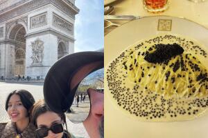 Los Aguilar estuvieron la semana pasada en Francia y visitaron sitios como el famoso restaurante La Maison du Caviar. 
