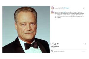 Así despidió el equipo de 'General Hospital' al actor de 78 años.