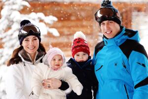 Prince William with Kate and their Kids