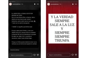 Mónica León, esposa de Jesse Huerta, publicó estos mensajes en Instagram