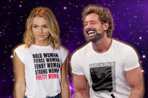 Gabriel Soto e Irina Baeva en Me caigo de risa