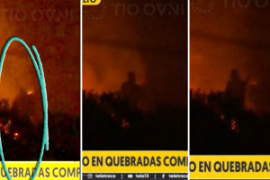 "Extraña sombra" es captada en video durante los incendios de Chile
