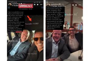 Omar Harfouch muestra la reunión que tuvo con Raúl Rocha y su hijo el 14 de noviembre.