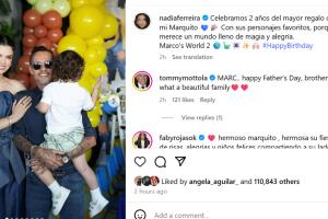 Nadia Ferreira y Marc Anthony reaparecieron así con su hijo Marquito durante la fiesta de cumpleaños del niño. 