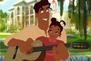 Colección de ilustraciones de príncipes Disney como papás