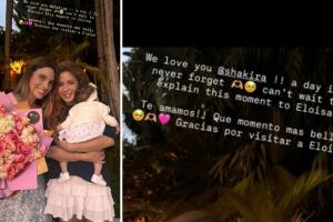 Shakira visitó a la pequeña Eloísa, la bebé de Lele Pons y Guaynaa