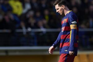 Messi durante el duelo ante Villarreal