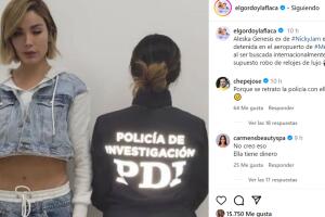 Aleska Génesis fue detenida en el aeropuerto de la capital mexicana.