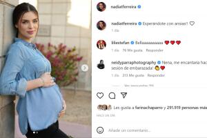 Nadia Ferreira se dejó ver con su pancita de embarazo. 