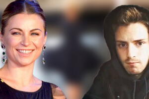 Ludwika Paleta y su hijo Nicolás Haza