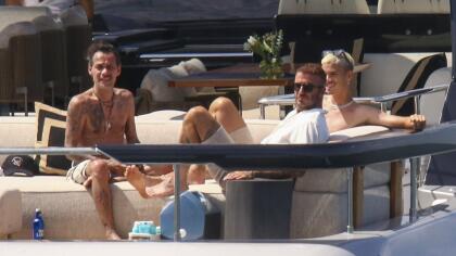 Marc Anthony y David Beckham