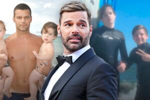 Hijos mayores de Ricky Martin cumplen 14 años y ya saben surfear 