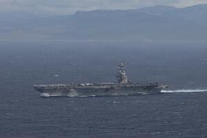 USS Gerald R. Ford (CVN 78) Transits the Strait of Gibraltar