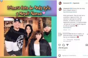 Mayeli Alonso y Andy Ruiz Jr. en su primera fotografía pública