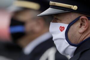 Virus Outbreak Kansas Officer Killed Funeral