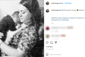 Nació el hijo de Andrea Lagunes