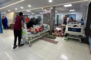 PALESTINIAN-ISRAEL-CONFLICT-HOSPITAL