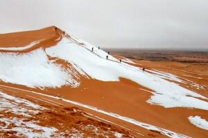 Nieve en el sahara