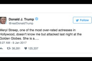 Tuit anti Meryl Streep